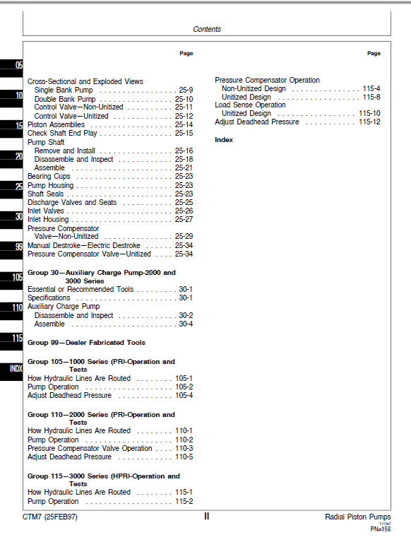 John Deere Radial Piston Pumps Component Technical Manual (CTM7) Workshop Guide
