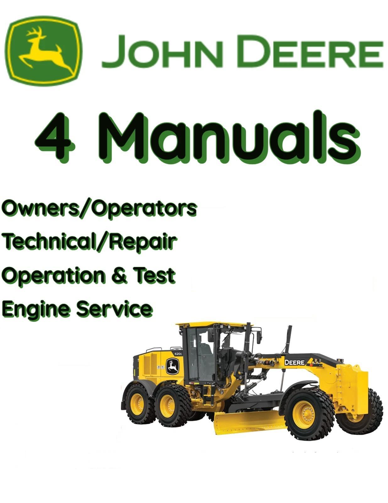 JOHN DEERE 772G MOTOR GRADER OWNERS OPERATION TECHNICAL ENGINE MANUAL