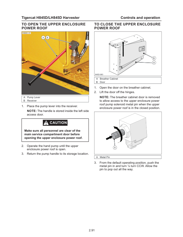 Tigercat H845D, LH845D Harvester Repair Service Manual (84532501 –  84583000)