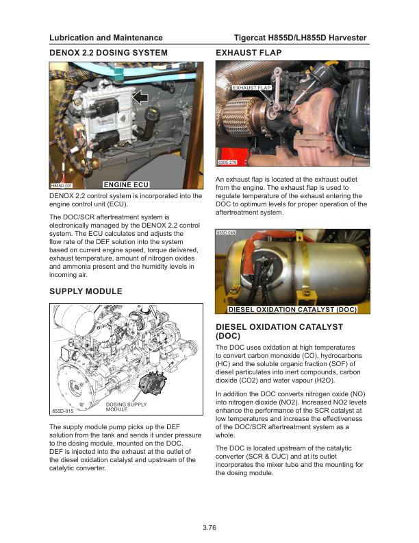 Tigercat H855D, LH855D Harvester Repair Service Manual (85532001 – 85583000)