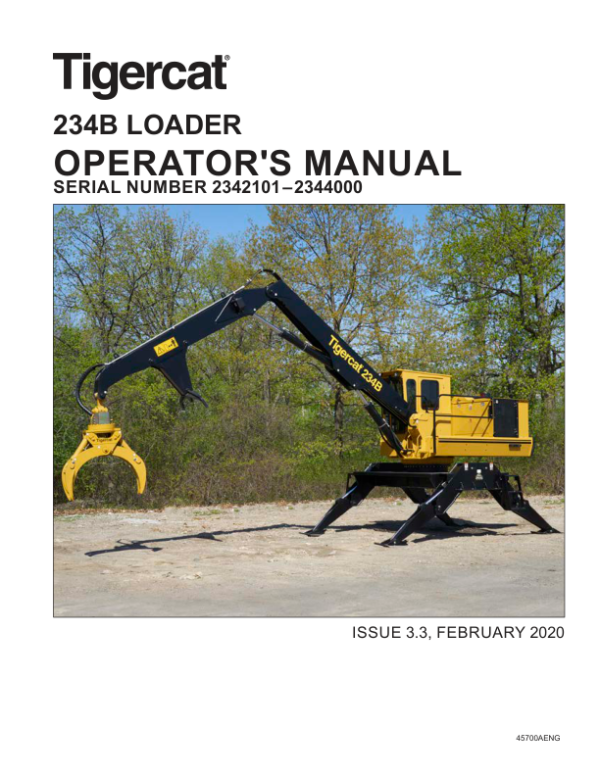Tigercat 234B Loader Repair Service Manual