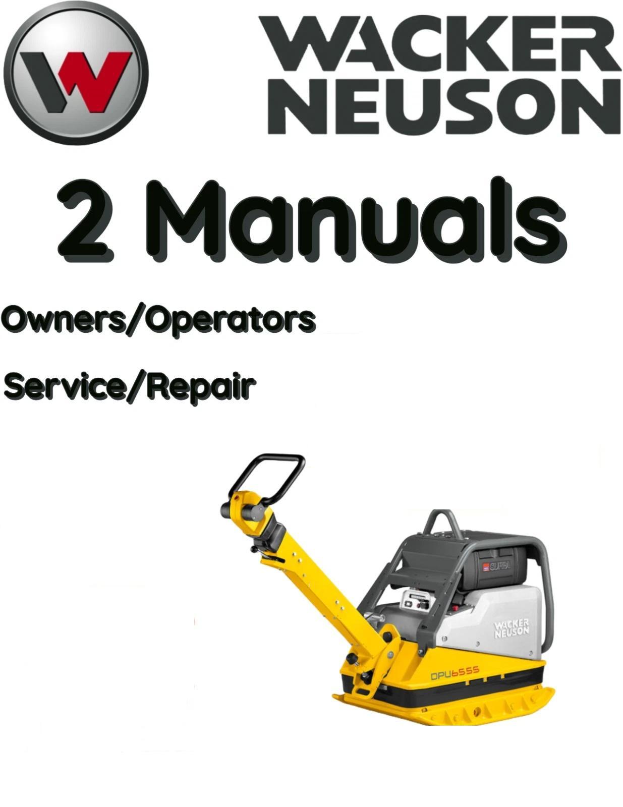WACKER NEUSON DPU3060 REVERSIBLE VIBRATORY PLATE OPERATOR SERVICE MANUAL