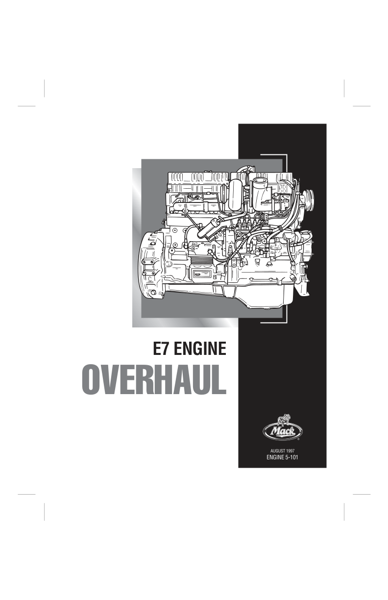 Mack E7 Engine Service Manual Workshop Guide
