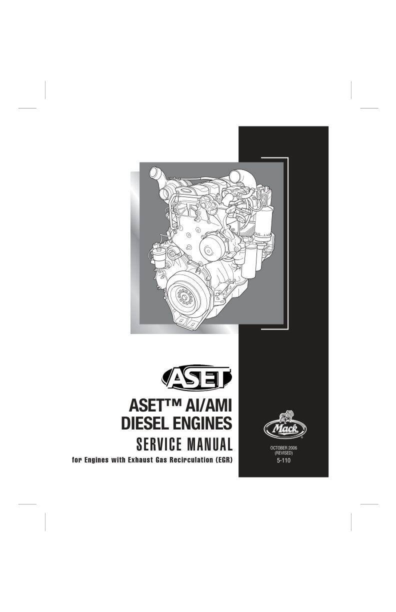 Mack ASET-AI AMI (IEGR) Engine Service Manual Workshop Guide