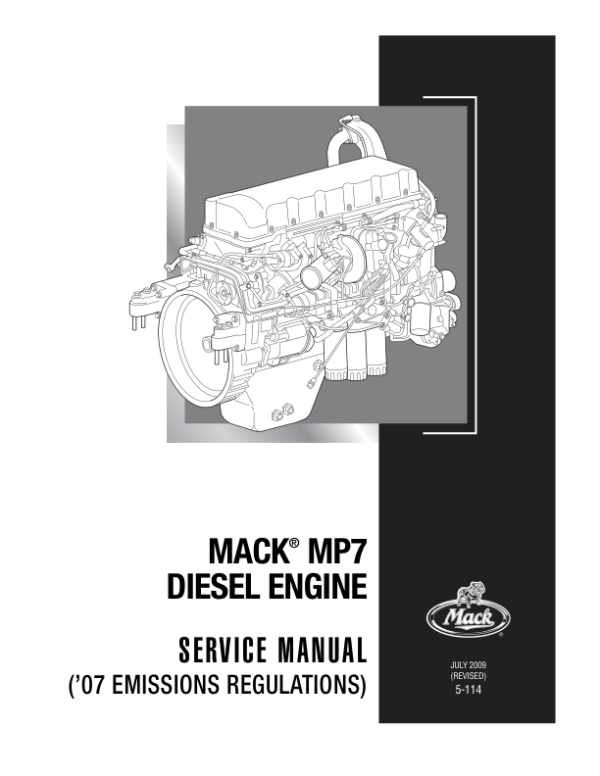 Mack MP7 Diesel Engine Service Manual Workshop Guide