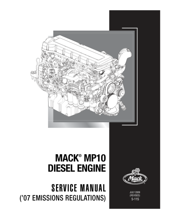 Mack MP10 Diesel Engine Service Manual Workshop Guide