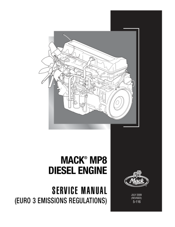 Mack MP8 Euro 3 Diesel Engine Service Manual Workshop Guide
