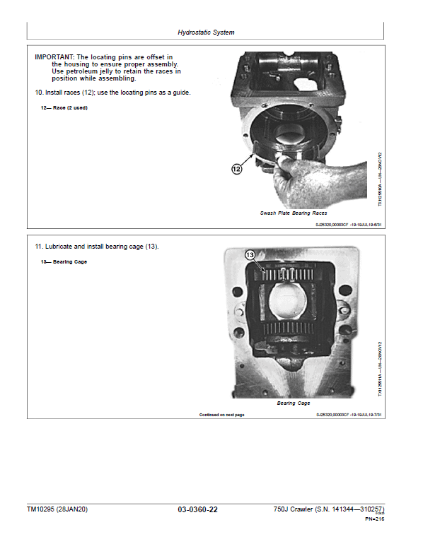 John Deere 750J Crawler Dozer Technical Manual (SN. from D219963-D310257) Workshop Guide