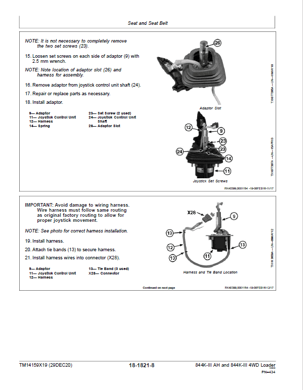 John Deere 844K-III AH, 844K-III 4WD Loader Technical Manual (S.N after F677782 – ) Workshop Guide