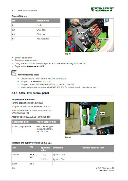Fendt 207, 208, 209, 210, 211 Vario S3 Tractors Workshop Repair Manual Workshop Guide