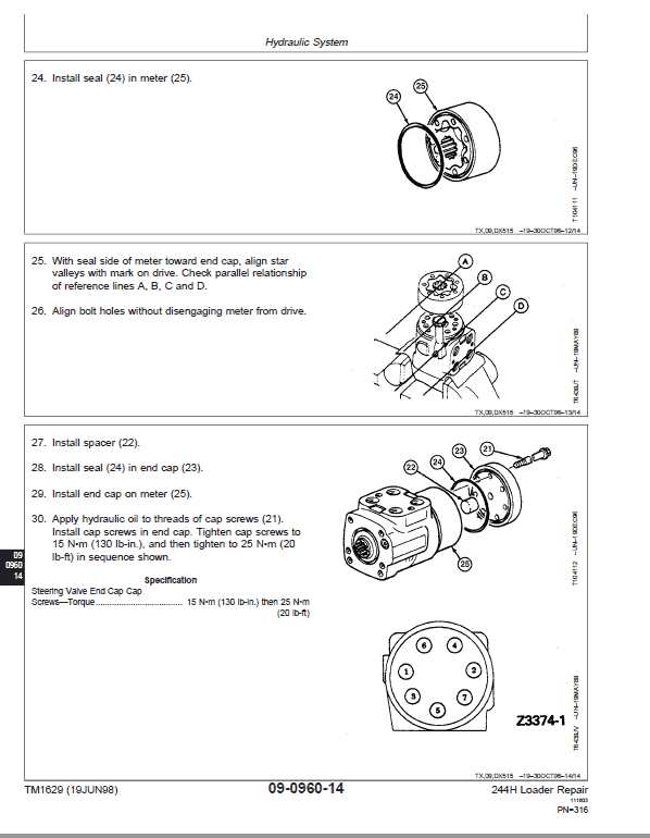 John Deere 244H Loader Repair Technical Manual Workshop Guide