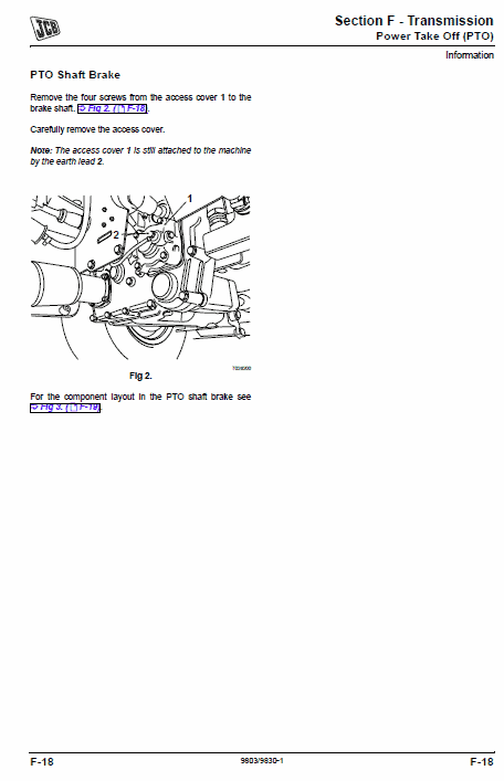 JCB FM30 Mower Service Manual Workshop Guide