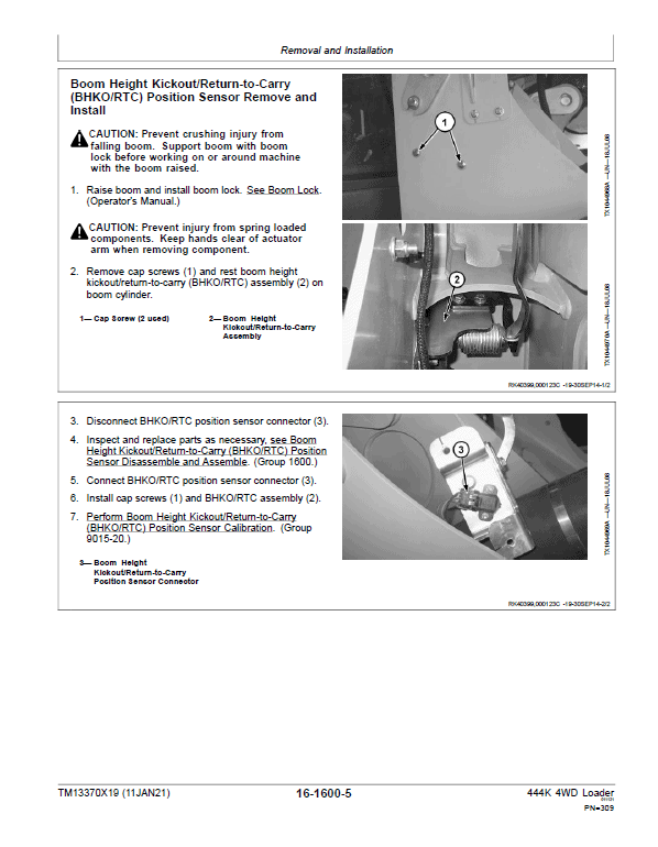 John Deere 444K 4WD Loader Technical Manual (SN. from D670308) Workshop Guide