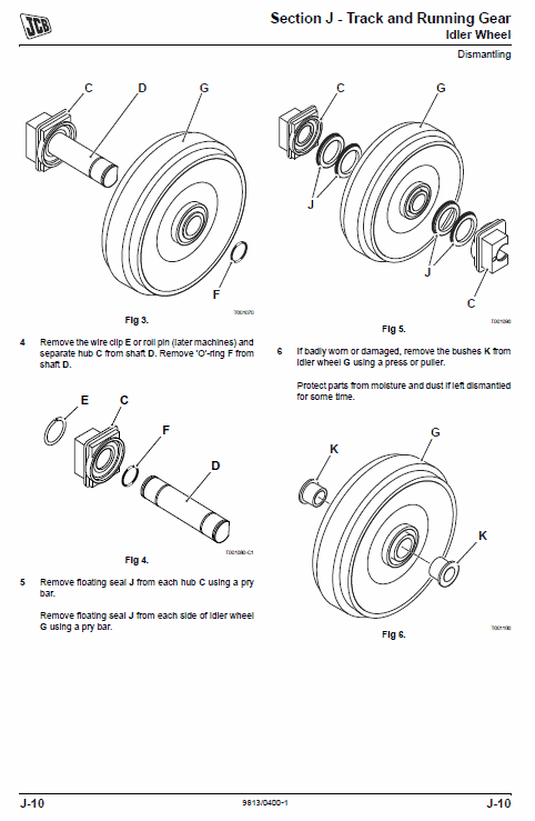 JCB JS200, JS220, JS235, JS240, JS260 Tier 3 Excavator Service Manual Workshop Guide