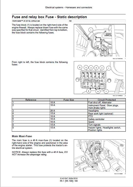 New Holland Workmaster 25 Tractor Repair Service Manual Workshop Guide