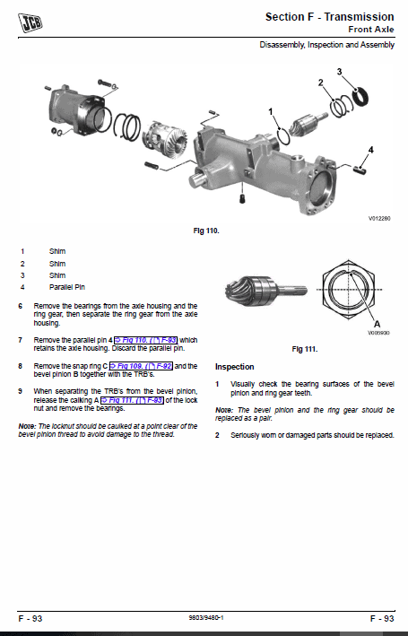 JCB 354, 360 Tractor Service Manual Workshop Guide