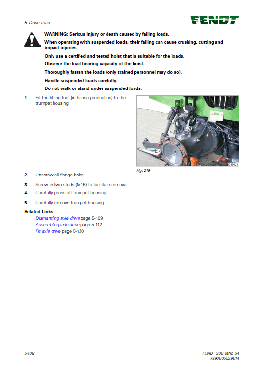 Fendt 310, 311, 312, 313 Vario S4 Tractors Workshop Repair Manual Workshop Guide