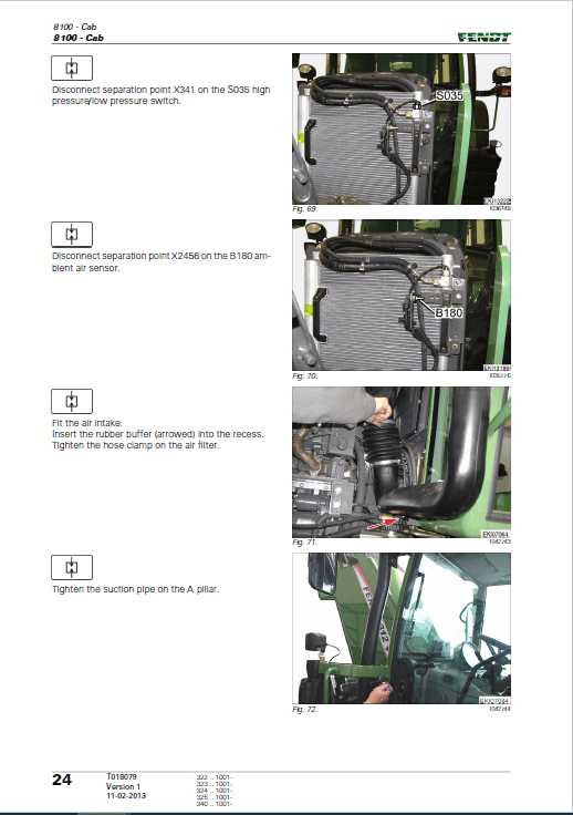Fendt 309, 310, 311, 312, 313 Vario SCR (3b) Tractors Workshop Repair Manual Workshop Guide