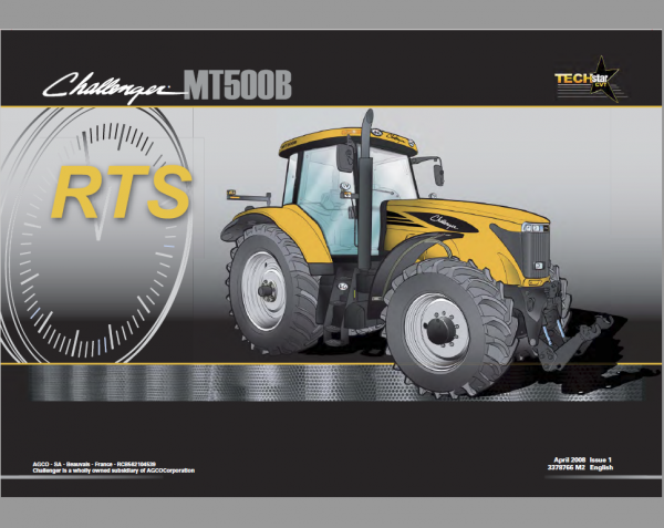 Challenger MT525B, MT535B, MT545B, MT555B Tractor Workshop Manual Workshop Guide