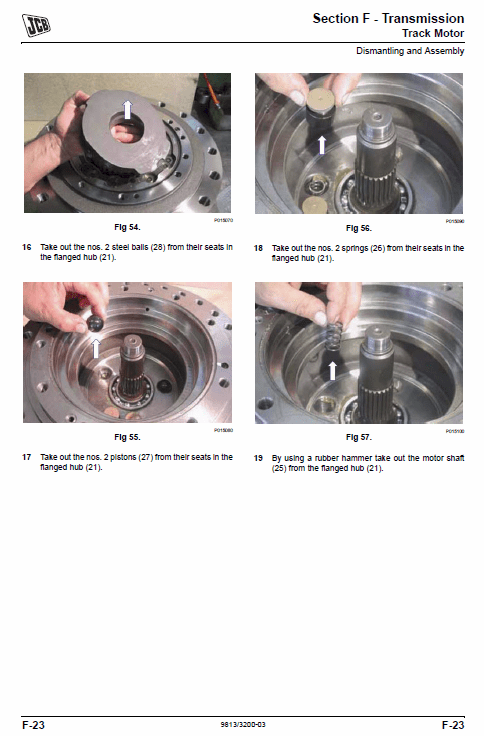 JCB JS115, JS130, JS145, JS160, JS180, JS190, JS200, JS210, JS220, JS235 Excavator Manual Workshop Guide