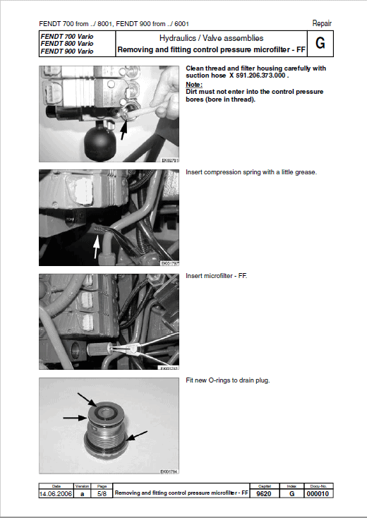 Fendt 711, 712, 714, 716 Vario COM II Tractors Workshop Repair Manual Workshop Guide