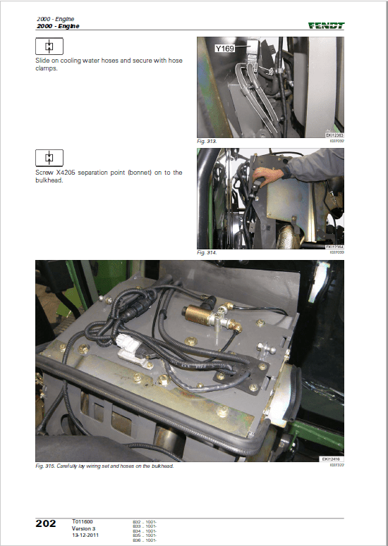 Fendt 819, 822, 824, 826, 828 Vario SCR (3b) Tractors Workshop Repair Manual Workshop Guide