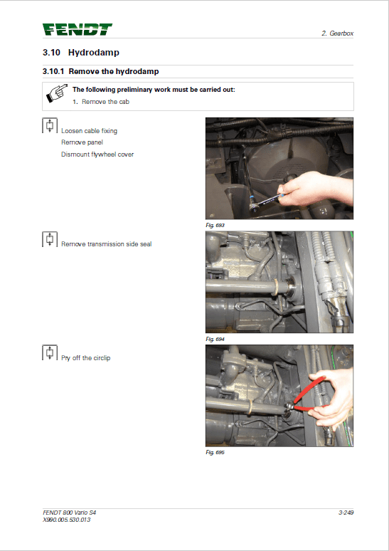 Fendt 822, 824, 826, 828 Vario S4 Tractors Workshop Repair Manual Workshop Guide