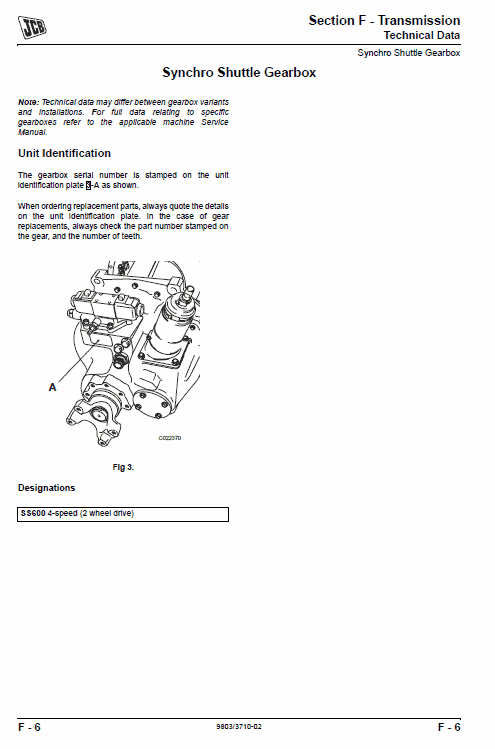 JCB 526, 526S, 528-70, 528S Loadall Service Manual Workshop Guide