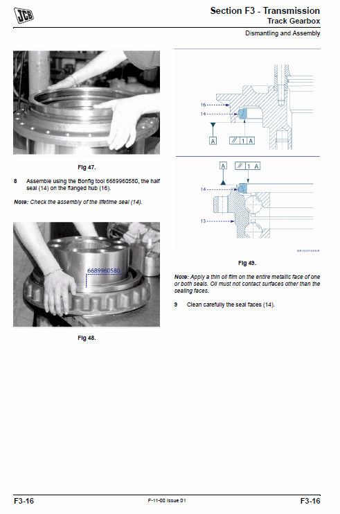 JCB JS300, JS330, JS360, JS370 Excavator Tier 2 Diesel Engine Service Manual Workshop Guide