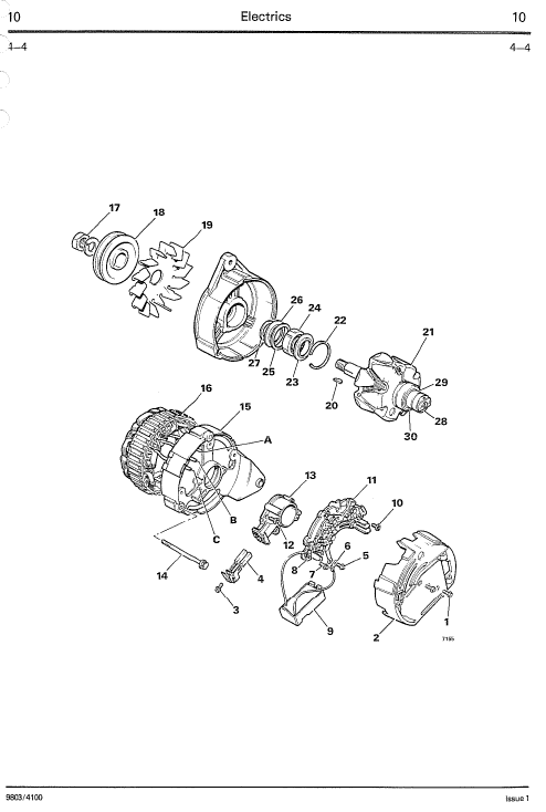 JCB 410, 412, 415, 420, 425, 430 Wheeled Loader Service Manual Workshop Guide