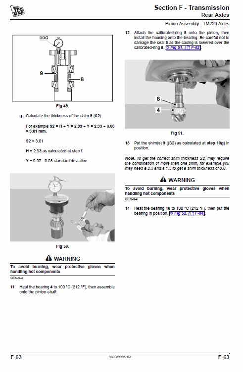 JCB TM180, TM220 Wheeled Loader Service Manual Workshop Guide