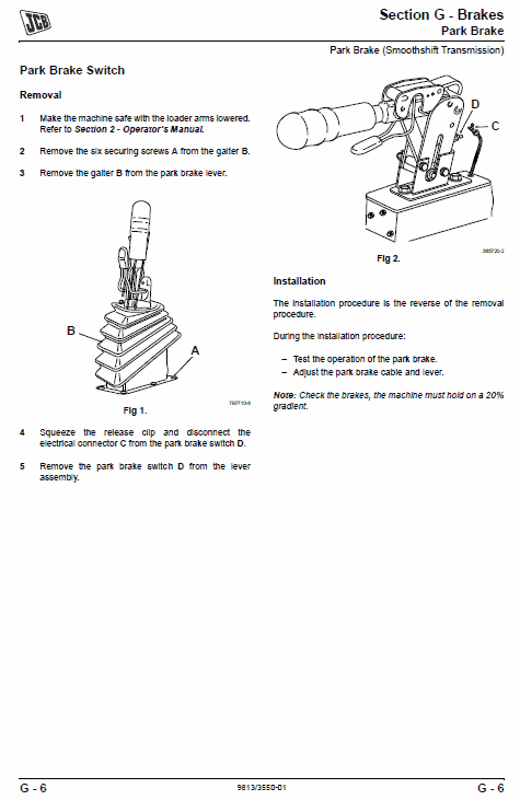 JCB 418S Wheeled Loader Shovel Service Manual Workshop Guide
