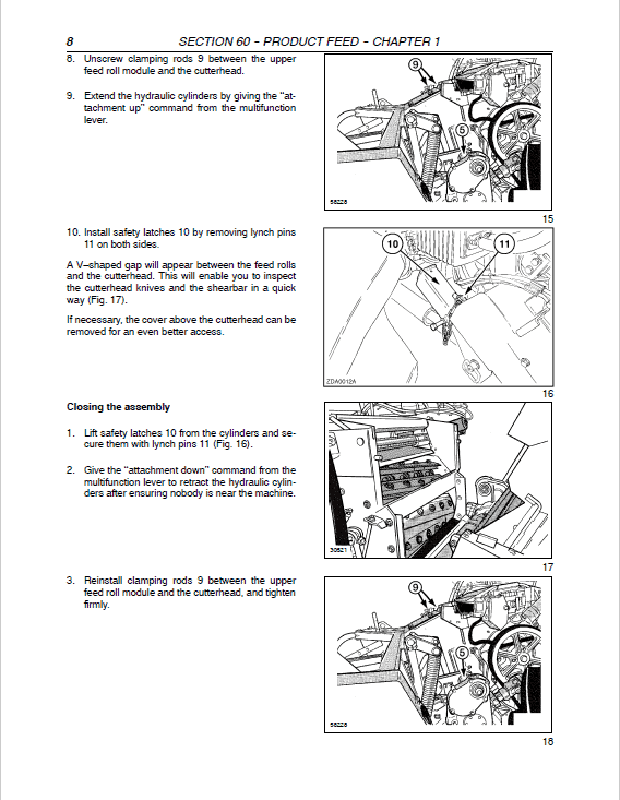 New Holland FX25, FX45, FX28, FX38, FX48, FX58, FX300, FX375, FX450 Harvesters Manual Workshop Guide