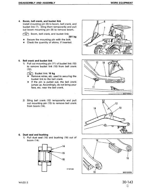 Komatsu WA50-3 Wheel Loader Service Manual Workshop Guide