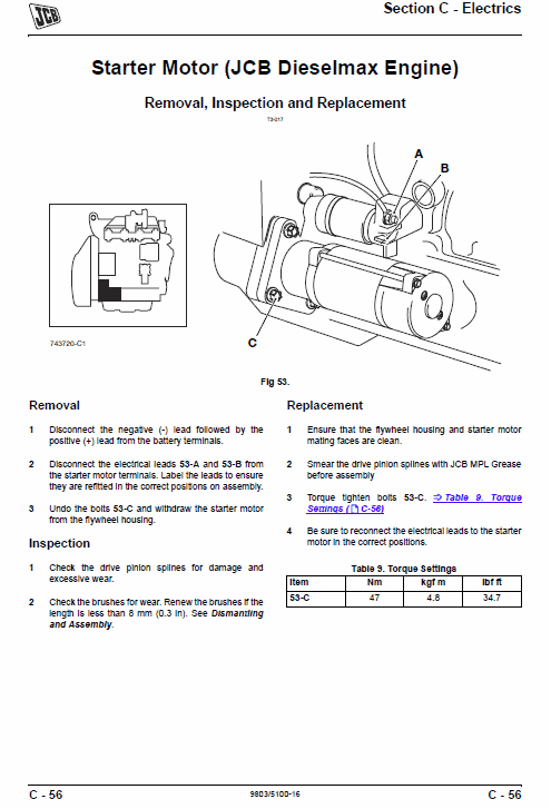 JCB 926 930 940, B RTFL Rough Terrain Fork Lift Service Manual Workshop Guide