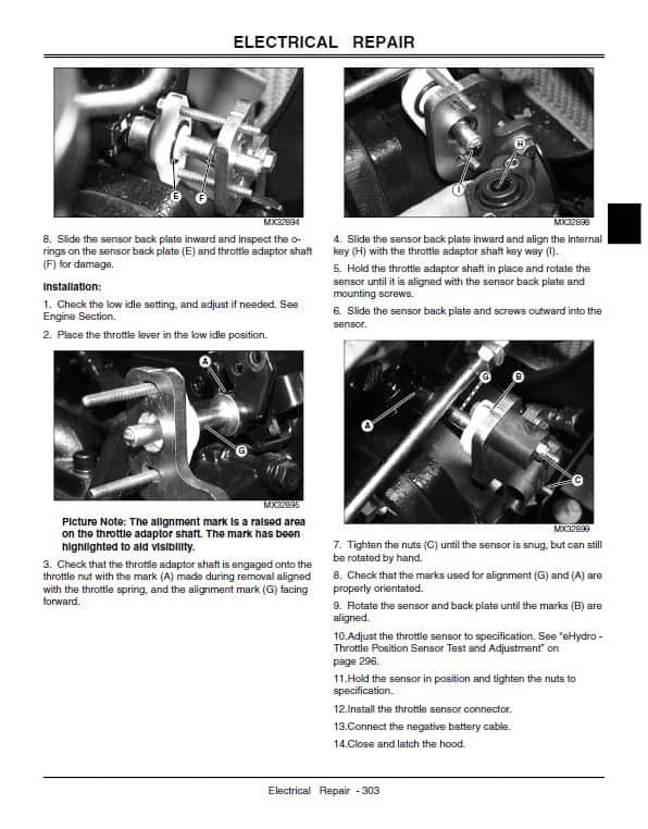 John Deere 4120, 4320, 4520, 4720 Compact Utility Tractors Technical Manual (Without Cab) Workshop Guide
