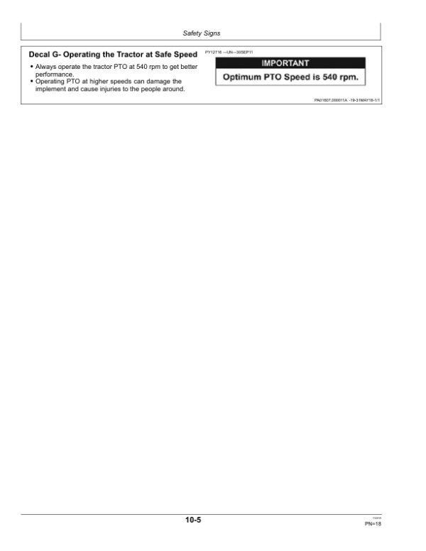 John Deere SS1001 Ratoon Manager Operator’s Manual (5AMA090004A0) Workshop Guide