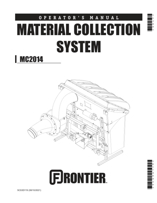 John Deere MC2014 Material Collection System (North American) Operator’s Manual (5CS3D119) Workshop Guide