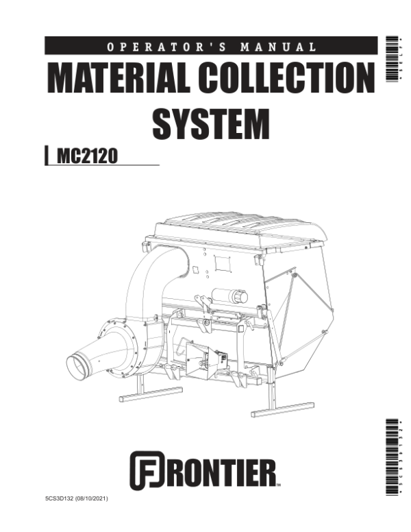 John Deere MC2120 Material Collection System (North American) Operator’s Manual (5CS3D132) Workshop Guide