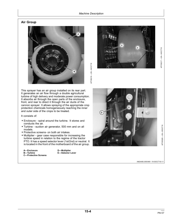 John Deere C140, C160 & C180 Cannon Sprayers Operator’s Manual (5FD0051MJD) Workshop Guide