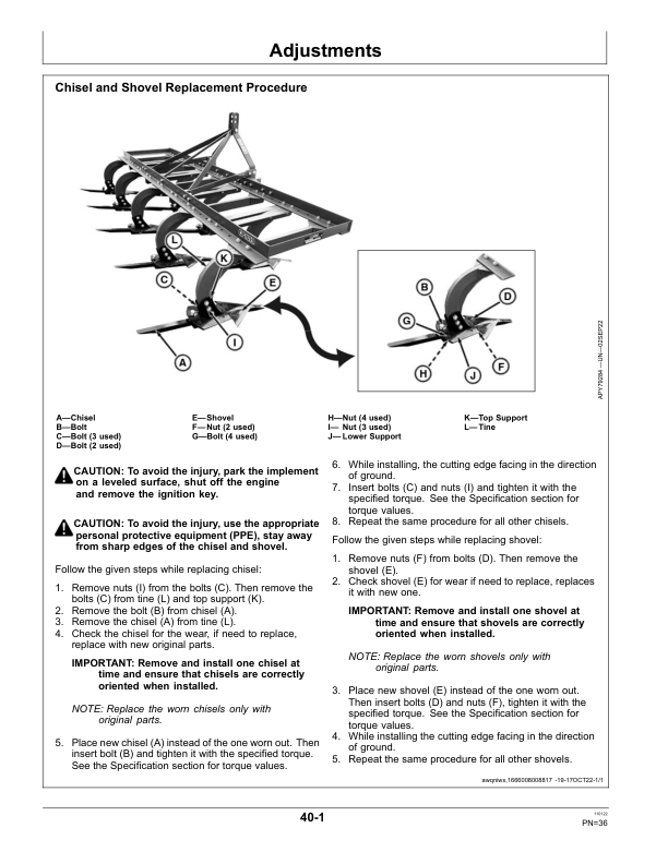 John Deere CP1005, CP1015, CP1007, CP1017, CP1019 Chisel Plow (India) Operator’s Manual (5KADL0004) Workshop Guide