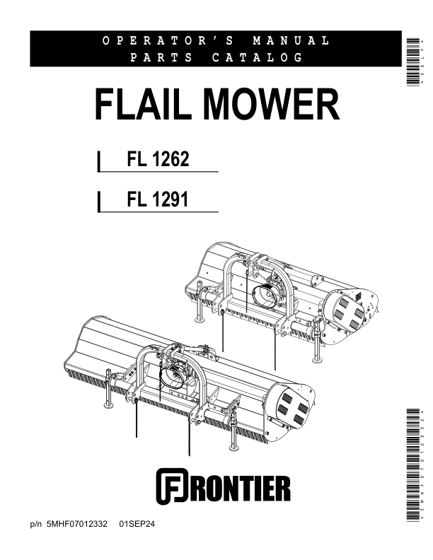 John Deere FL1262 & FL1291 Flail Mower Operator’s Manual (5MHF07012332) Workshop Guide