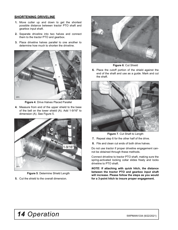 John Deere RC4048, RC4060, RC4072 Rotary Cutters  Operator’s Manual (5WPMAN1334) Workshop Guide