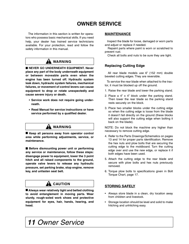 John Deere RB20’s Rear Blades Operator’s Manual (5WS105031) Workshop Guide