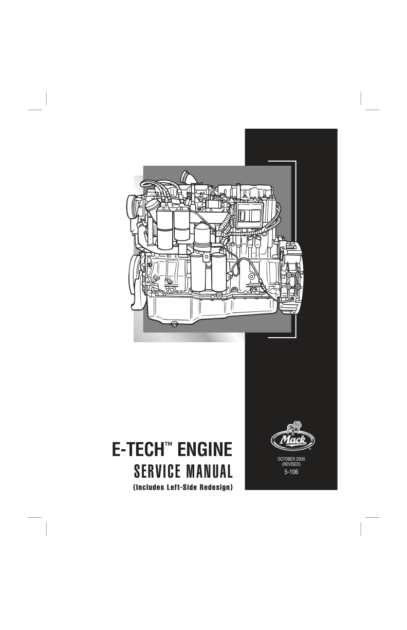 Mack E-Tech Engine Service Manual Workshop Guide