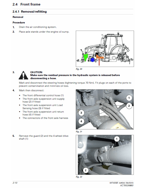 Challenger MT455E, MT465E, MT475E Tractor Service Manual Workshop Guide