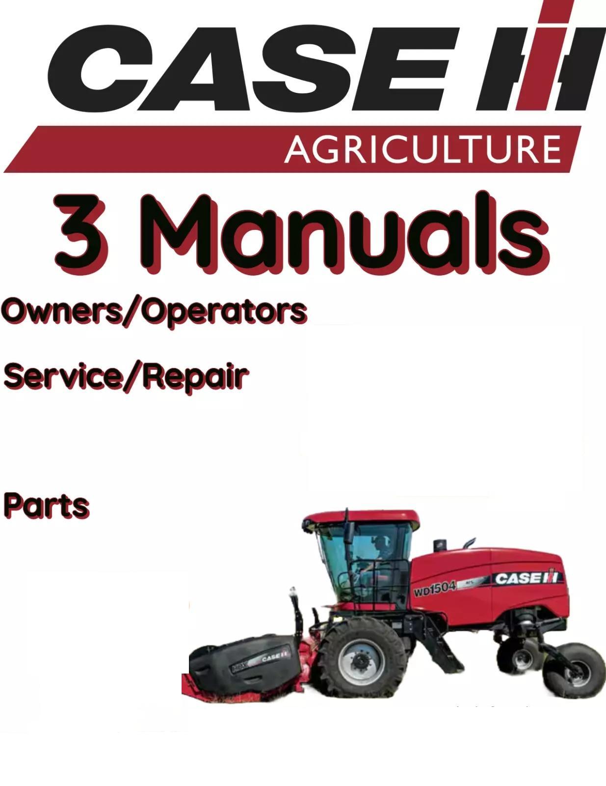 CASE IH WDX1202 WINDROWER MANUAL OPERATOR SERVICE PARTS REPAIR OWNER