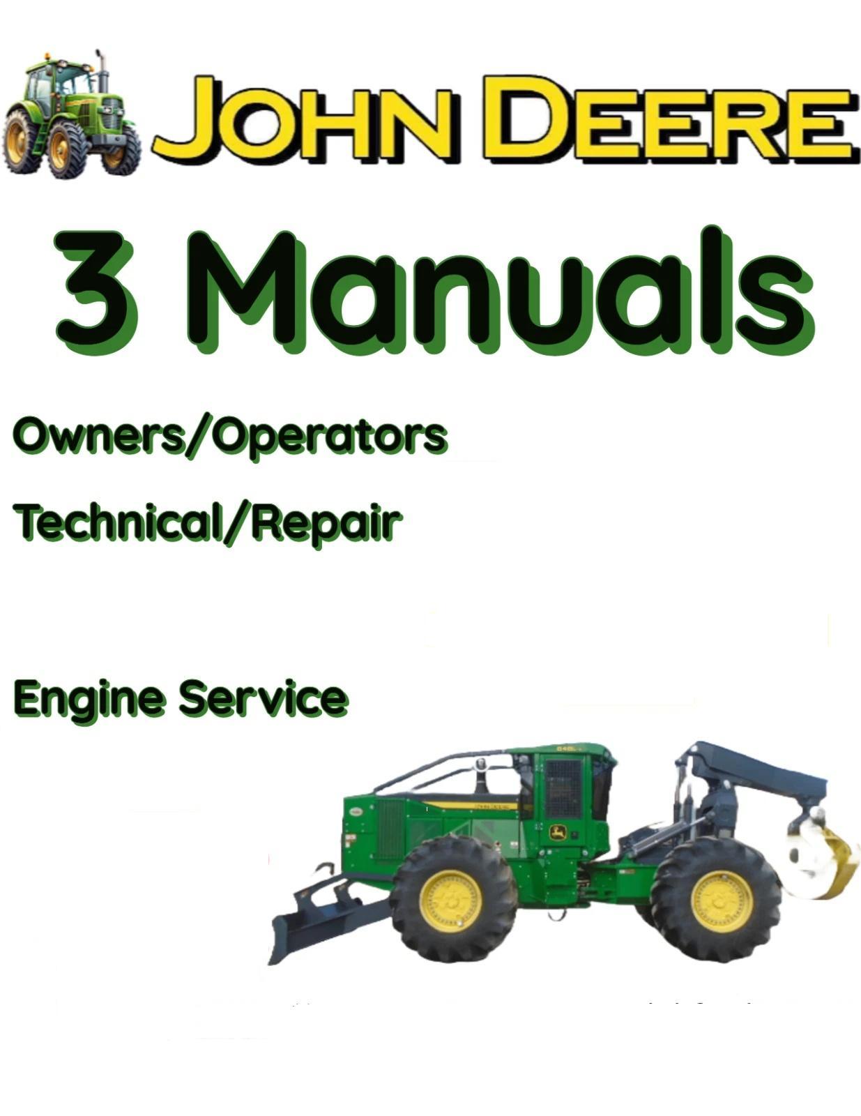 JOHN DEERE 784H SKIDDER OWNERS TECHNICAL ENGINE REPAIR MANUAL