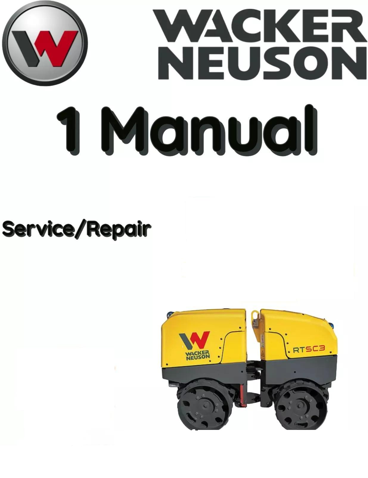 WACKER NEUSON RTX56-SC2 TRENCH ROLLER SERVICE REPAIR SHOP MANUAL