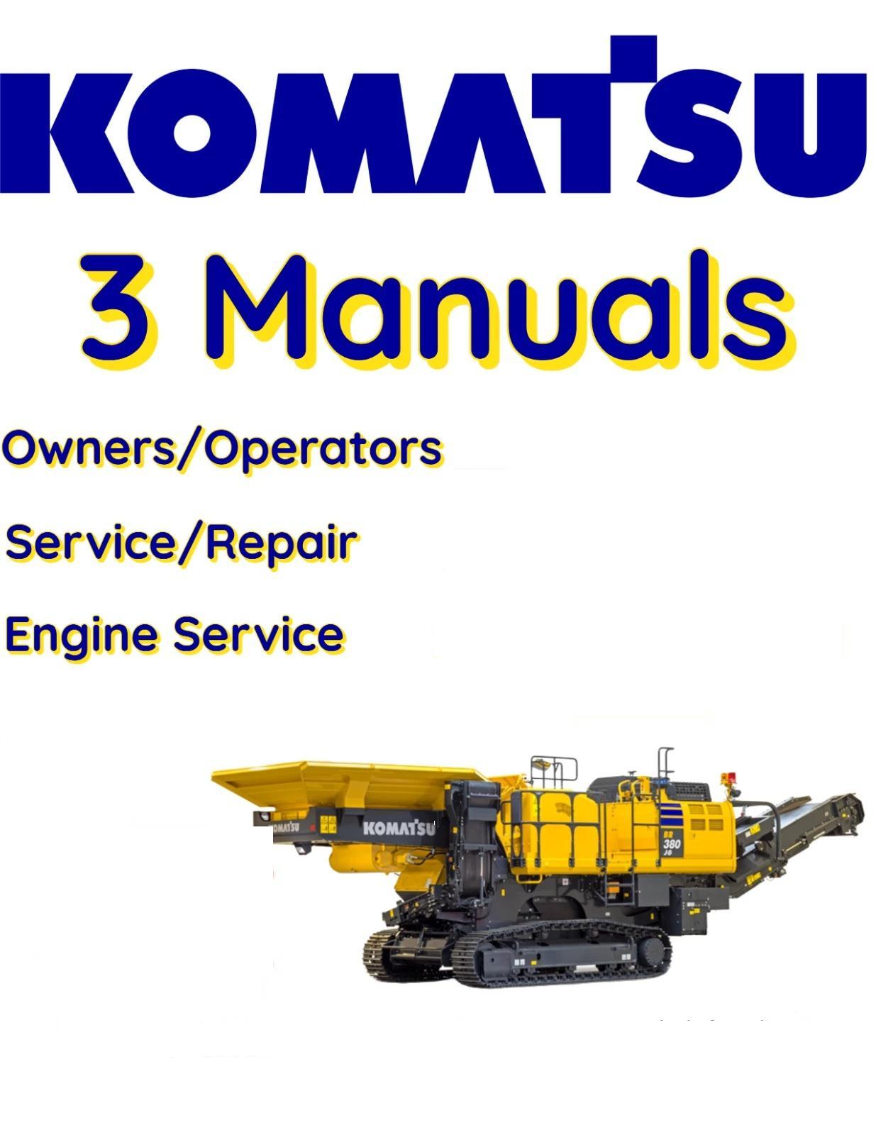 KOMATSU BR200R-1 MOBILE CRUSHER OWNERS SERVICE ENGINE REPAIR MANUAL